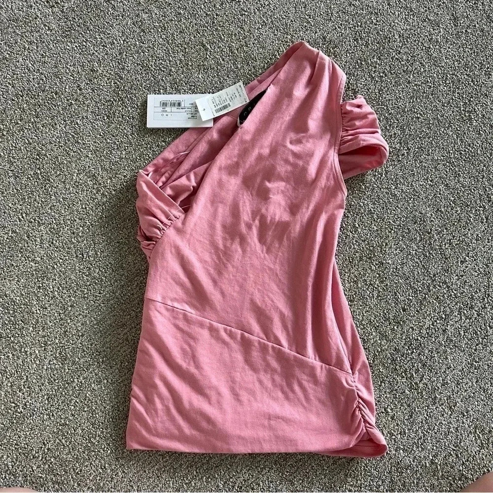 IRO Billin One Shoulder Top Pink Size XS - Picture 8 of 8